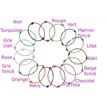 Bracelet Enfant La Perle Blanche des Petites Poulettes - Classics - Fuchsia
