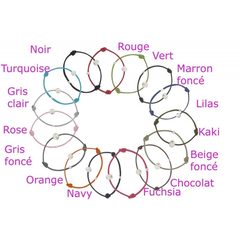 Bracelet Enfant La Perle Blanche des Petites Poulettes - Classics - Fuchsia - vue 3