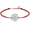 Bracelet Lien Fleur de Nacre Ivoire et Perles d'Argent - Classics - Rouge - vue V1