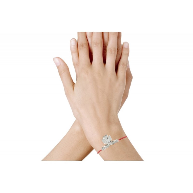 Bracelet Lien Trèfle Argent 925 - Classics - Rouge - vue 2