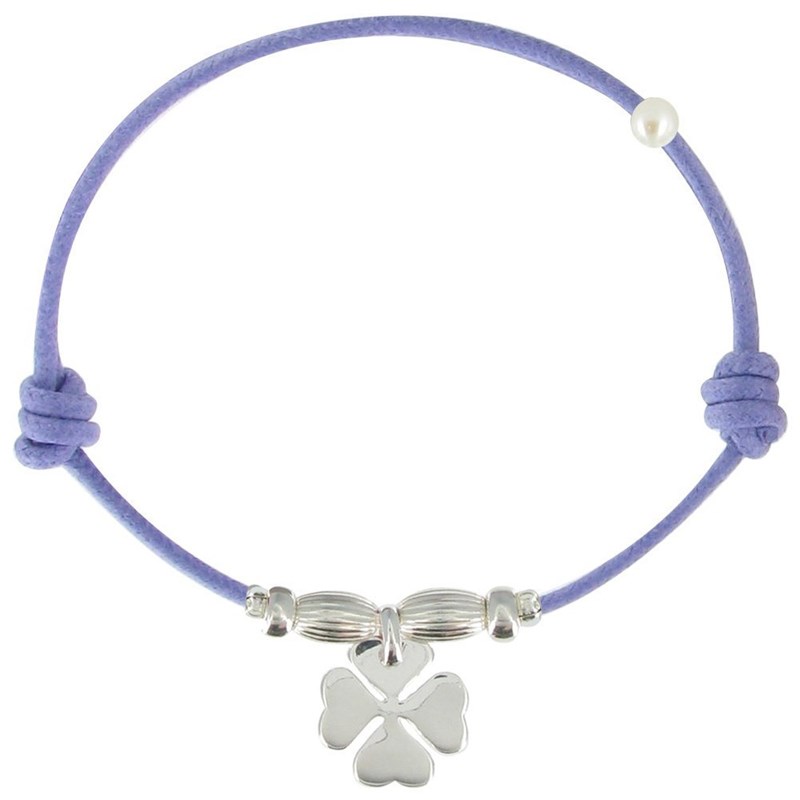 Bracelet Lien Trèfle Argent 925 - Colors - Violet
