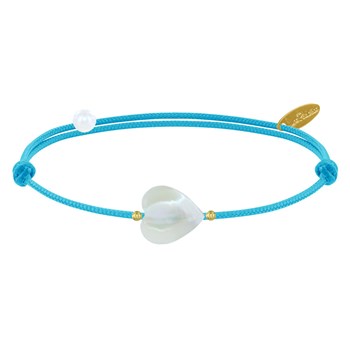 Bracelet Lien Petit Coeur de Nacre - Colors - Turquoise
