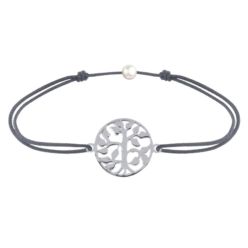 Bracelet Lien Arbre de Vie Argent 925 - Gris