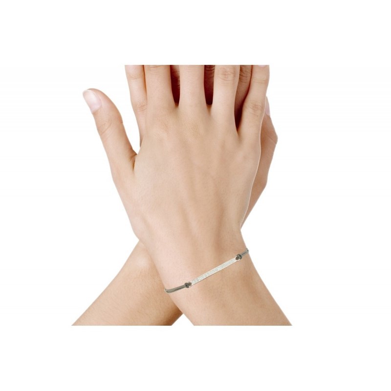Bracelet Lien Barrette Argent 925 et Strass - Classics - Rouge - vue 2