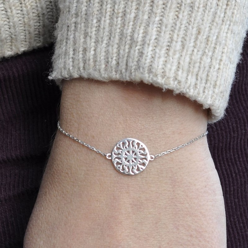 Bracelet Argent 925 Arabesque Ronde - vue 3