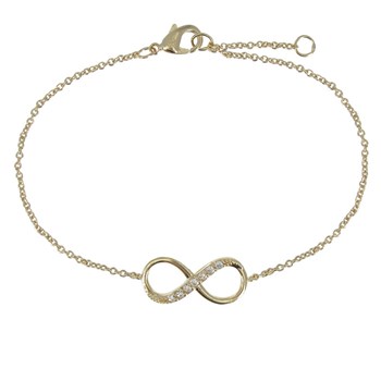Bracelet Plaqué Or Infini et Strass