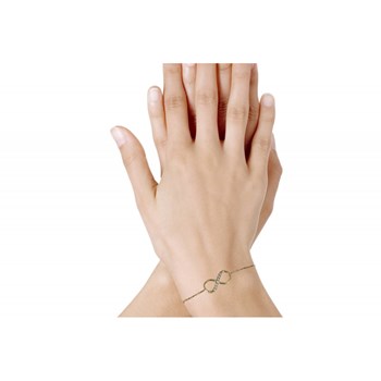 Bracelet Plaqué Or Infini et Strass