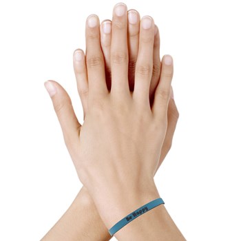 Bracelet Enfant Cuir Turquoise 'Be Happy'