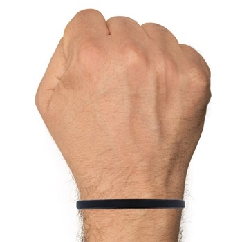 Bracelet Homme Cuir Simple Fermoir Acier Inoxydable - Noir