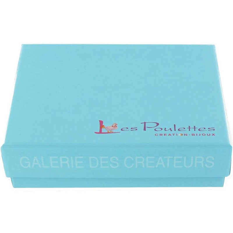 Bracelet Double Tour Lien Etoiles et Trèfle Argent - Colors - Bleu Jean - vue 3
