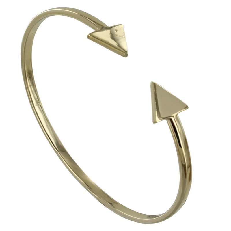 Bracelet Plaqué Or Jonc Double Flèche