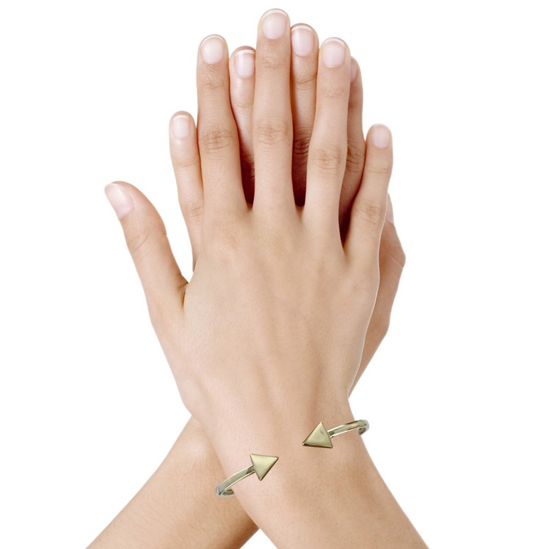 Bracelet Plaqué Or Jonc Double Flèche - vue 2