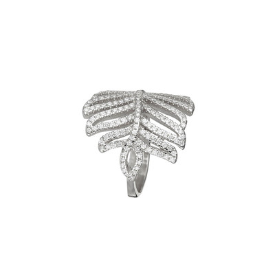bague en argent feuille bague en argent feuille