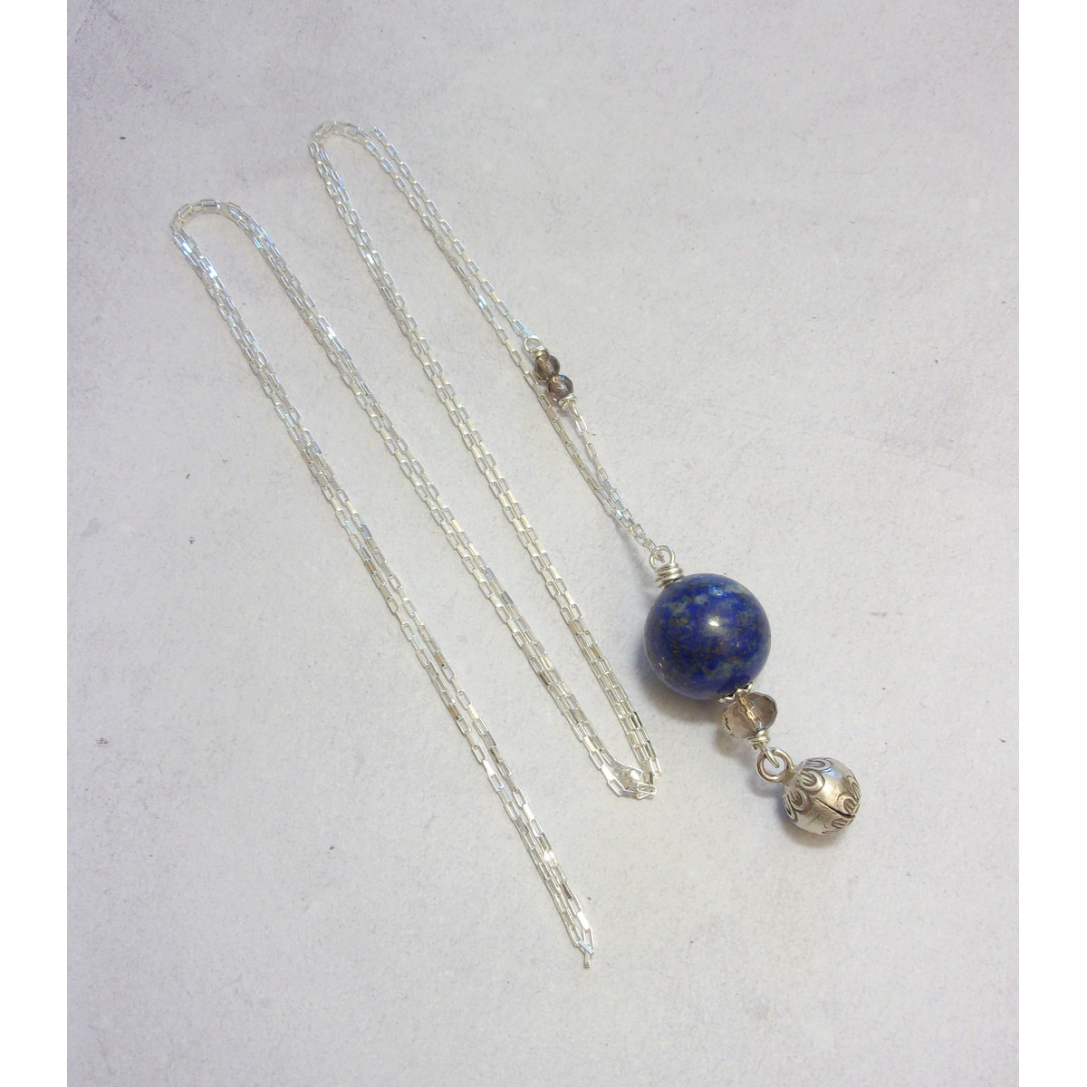 Bijoux de grossesse, Sautoir Bola - Argent 925 et Pierres Naturelles, Lapis-Lazuli - vue 2