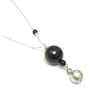 Bijoux de grossesse, Sautoir Bola - Argent 925 et Pierres Naturelles, Onyx