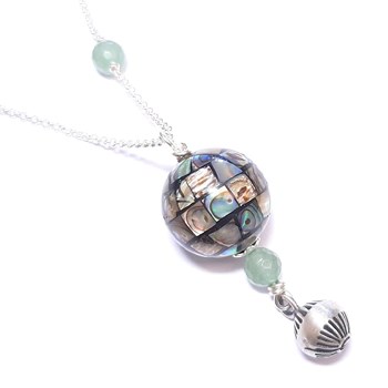Bola de Grossesse en Argent 925, Nacre et Aventurine