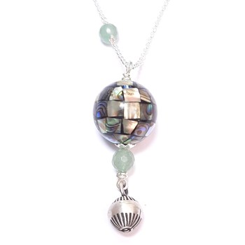 Bola de Grossesse en Argent 925, Nacre et Aventurine