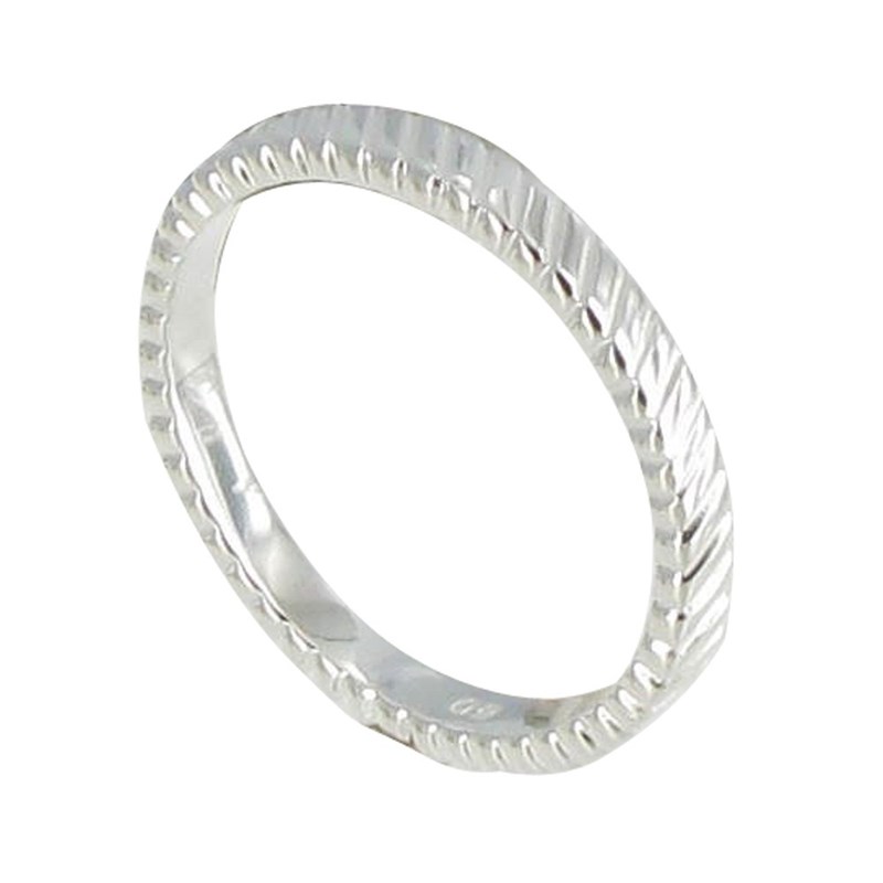 Bague Anneau Argent 925 Zébrée