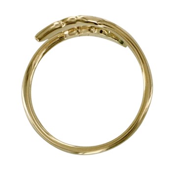 Bague Plaqué Or Double Plume