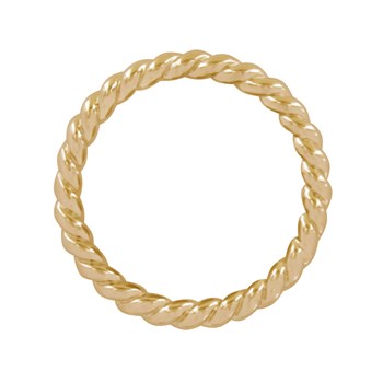 Bague Plaqué Or Anneau Torsadée