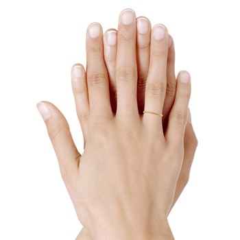 Bague Plaqué Or Anneau Torsadée