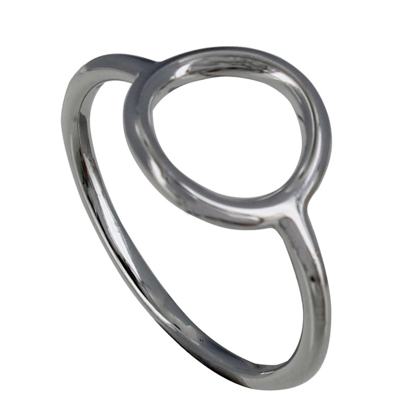 Bague Argent 925 Rhodié Rond Ajouré
