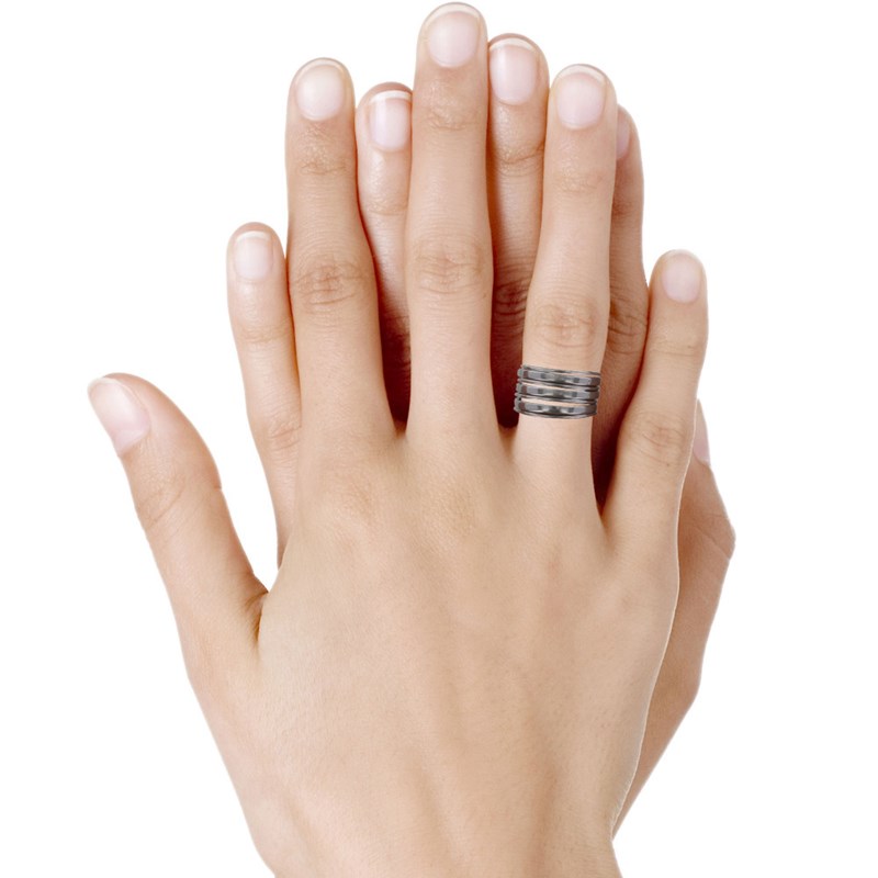 Bague Argent 925 Rhodié Semainier - vue 3