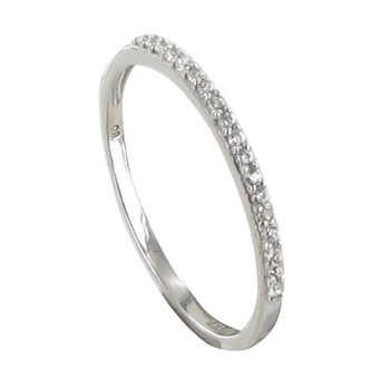 Bague Argent 925 Alliance strass Cristal