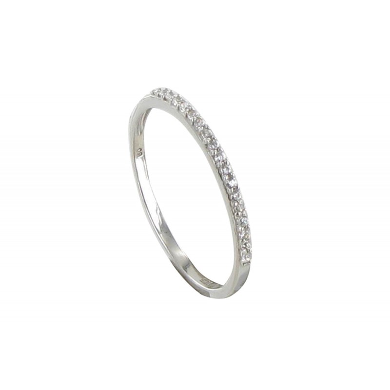 Bague Argent 925 Alliance strass Cristal - vue 2