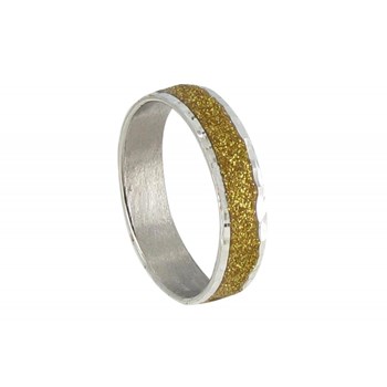 Bague Argent 925 Paillettes Or