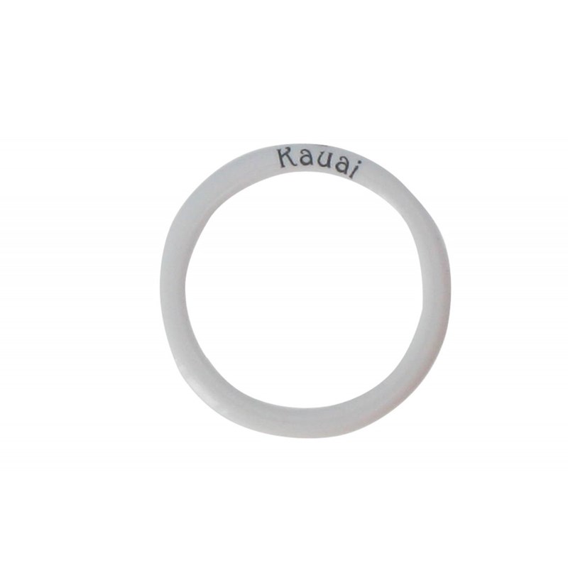 Bague Diamant Blanc Résine Blanche et Argent 925 - vue 3