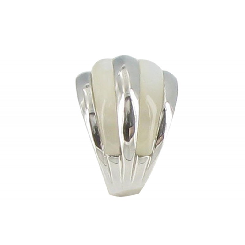 Bague Argent 925 et Rayures de Nacre - vue 3