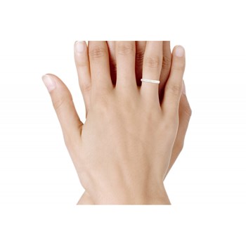 Bague Anneau de Céramique Blanche - 3mm