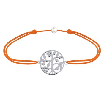 Bracelet Lien Arbre de Vie Argent 925 - Orange