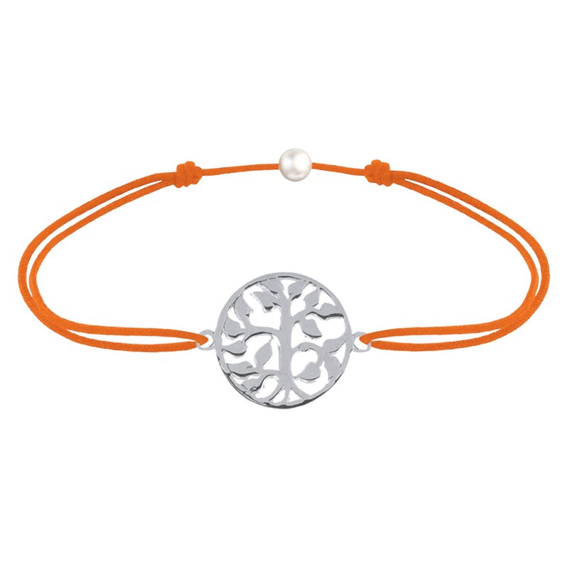 Bracelet Lien Arbre de Vie Argent 925 - Orange