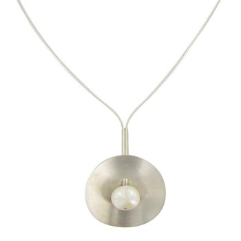 Collier Argent 925 Nénuphar Perle de Culture 8-9mm - Classics - Blanc