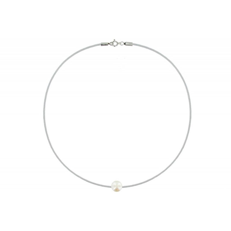 Collier La Perle Blanche des Poulettes - Classics - Gris clair