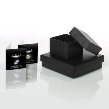 STELLA - Bague Jonc Massif - Pure Ceramic noire et acier - Motif Noeud