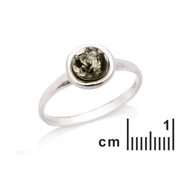 Bague argent 925 Ambre veritable de la mer Baltique