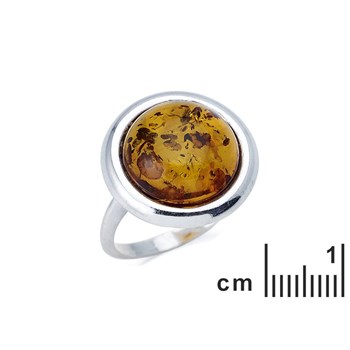 Bague argent 925 Ambre veritable de la mer Baltique