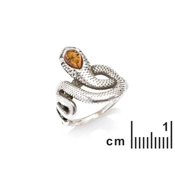 Bague argent 925 Ambre veritable de la mer Baltique