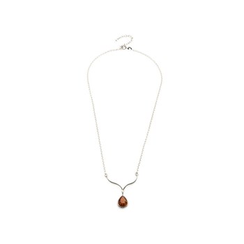 Collier argent 925 Ambre veritable de la mer Baltique