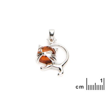 Pendentif argent 925 Ambre veritable de la mer Baltique