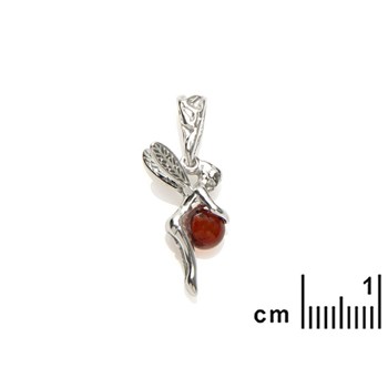 Pendentif argent 925 Ambre veritable de la mer Baltique