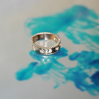 Bague plaqué or jaune CAMELIA - Bijoux Privés Discovery