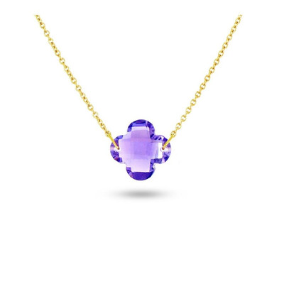 14K Février garçon Pierre de naissance Charm Nouveau Pendentif or jaune