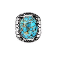 Bague Turquoise Indiana Argent