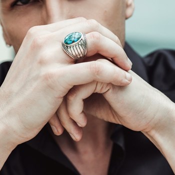 Bague Turquoise Indiana Argent