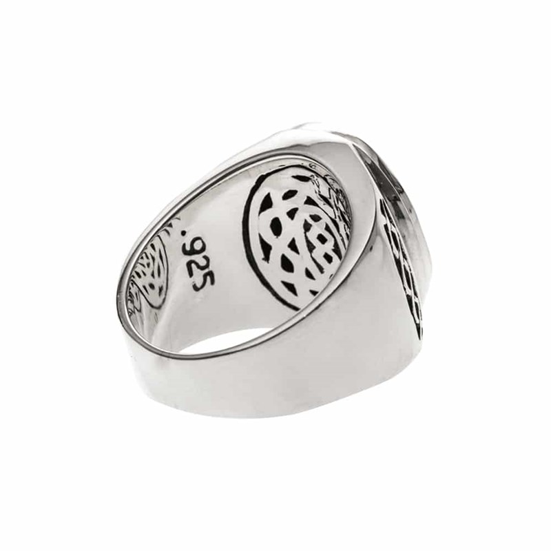 Bague Homme Turquoise Massive Argent - vue 5
