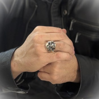 Bague Homme Tête De Mort Pure Skull Argent